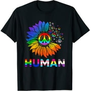 Rainbow Pride T-Shirt: Celebrate LGBTQ+ Identity with Sunflower Design