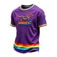 thumbnail image 1 of Rainbow Pride Tee for Men, Gay Pride Casual Crewneck Short Sleeve Summer Tops, 1 of 4