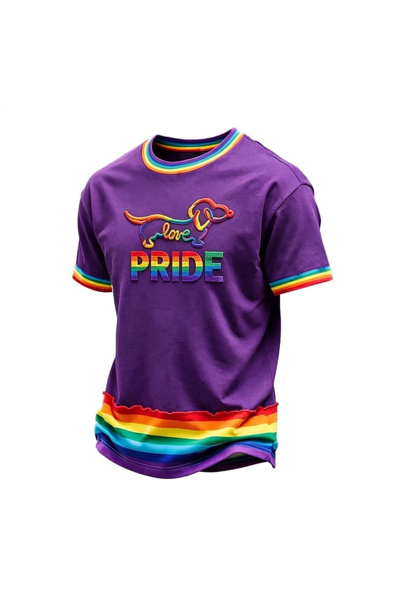 Rainbow Pride Tee for Men, Gay Pride Casual Crewneck Short Sleeve Summer Tops