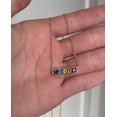thumbnail image 1 of Rainbow Princess Bar Necklace in 14k Yellow Gold Plated | 18k Gold Plated Gemstone Bar Necklace | New Arrival jewelry | Best for gifting, Trending pendant, 1 of 3