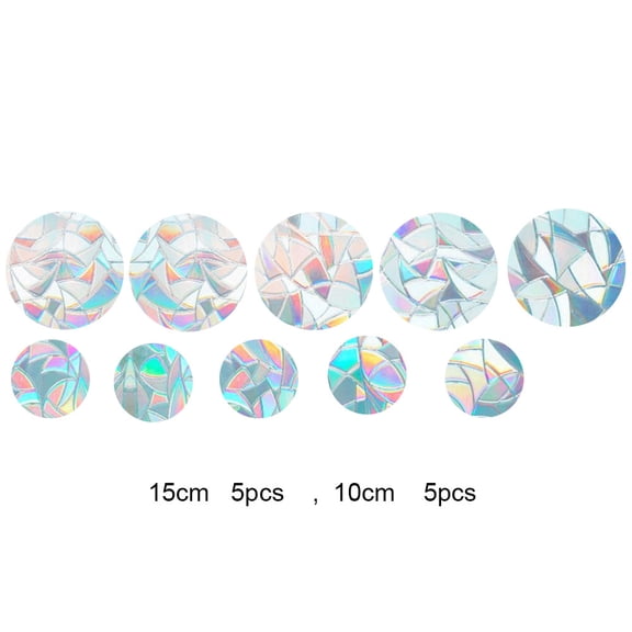 Rainbow Prism Electrostatic Glass Sticker PVC Glue-free Stars Diamond Clouds Bird Removable Window Colorful Film - style:rotundity;