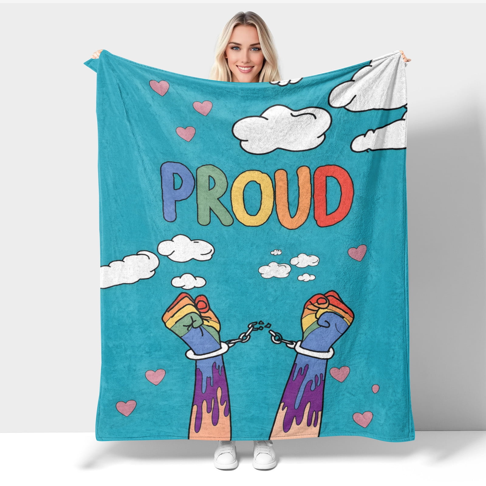 Inspiring Messages (Black) Super Plush Blanket - 50x60 Soft