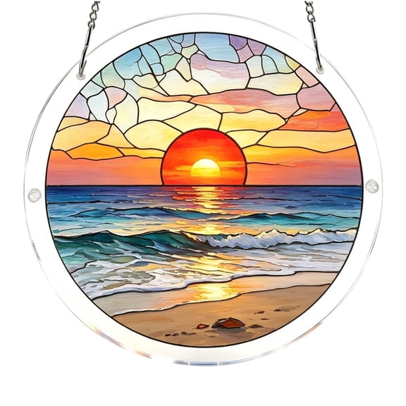 Rainbow Projection Acrylic Suncatcher Puzzle 83 Pieces – 7.4 Inch Stained Glass Style Window Art Kit for Home, Garden & Patio, DIY Craft Gift for Adults
