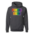 thumbnail image 1 of Rainbow Proud Mom of LGBT | Mens LGBT Pride Hooded Sweatshirt Graphic Hoodie, Charcoal, Large, 1 of 3