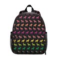 thumbnail image 1 of Rainbow Puppy Backpack Backpack for School,Cute School Bag,Schoolbag with Adjustable Shoulder Straps & Padded Back,13.8"x11.4"x6", 1 of 6