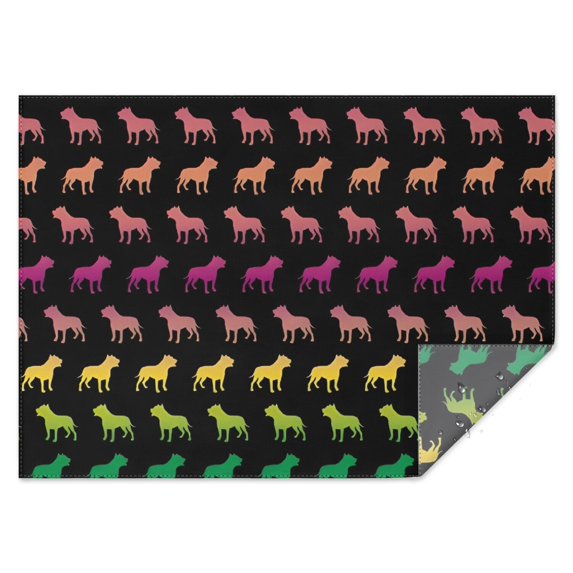 Rainbow Puppy Rectangle Tablecloth 60"x84",Waterproof Polyester Rectangle Table Cloth, Wipeable Spillproof Polyester Tablecloth for Dining, Camping, Indoor and Outdoor