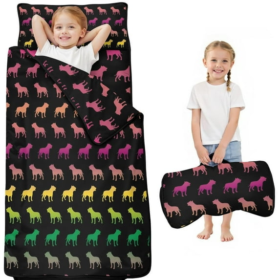 Rainbow Puppy Toddler Nap Mats for Kids Preschool,Sleeping Mat Bag or Kids,Toddler Sleeping Bag,Toddler Nap Mat or Daycare