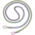 thumbnail image 1 of Rainbow Purse Chain Strap 43.3 Inch Metal Shoulder Crossbody Replacement Chain Colorful Handbag Chain Strap, 1 of 7