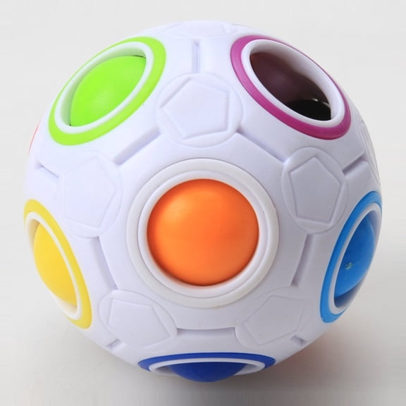 Rainbow Puzzle Squeeze Ball, 3 In 1 Plastic Structure, Portable Handheld Sensory Game Ball, Travel & Daily Stress Relief