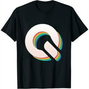 Rainbow Q Womens T-Shirt Black Small