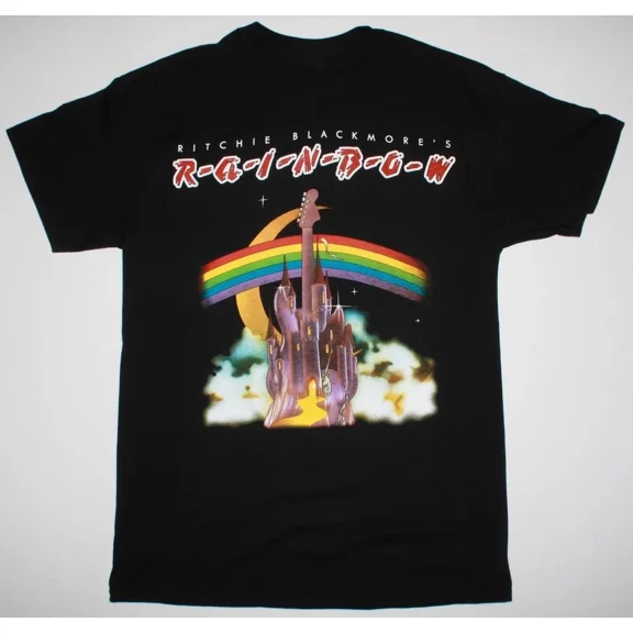 Rainbow RITCHIE blackmore T-Shirt 100% Cotton Tee All Size S-5XL