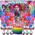 thumbnail image 1 of Rainbow Rangers Party Supplies Kit Latex Balloons Birthday Decor Banner Decorations Backdrop Cake Topper, 1 of 5