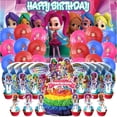 thumbnail image 1 of Rainbow Rangers Birthday Party Supplies Balloons Plates Decoration Cake Topper Decor Tableware Banner Backdrop, 1 of 8