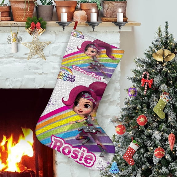 Rainbow Rangers Themed Christmas Socks