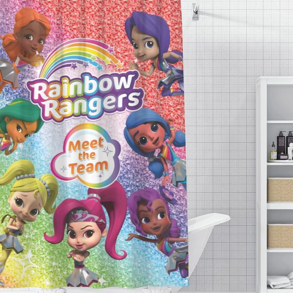 Rainbow Rangers-theme Bathroom Shower Curtain Home Decor,Bath Curtains Durable Waterproof Bath Curtain , Adluts Girls Boys Bathroom Decor House Gifts 60x71inch150cmX180cm