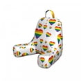 thumbnail image 1 of Rainbow Reading Pillow Cover, Repetitive LGBT Diversity Rights Hearts Multicolored Illustration, Unstuffed Printed Bed Rest Case from Soft Fabric, Small, Yellow Blue and Orange, by Ambesonne, 1 of 4