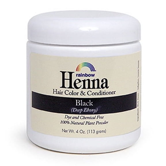 Rainbow Research Henna Hair Color And Conditioner, Black, 4 Oz