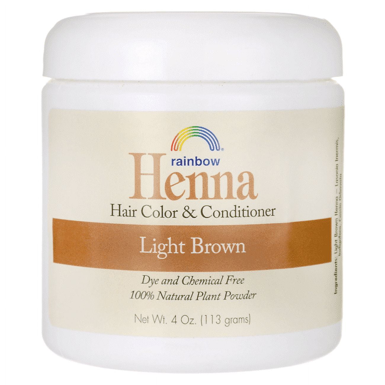 Rainbow Research Henna Hair Color and Conditioner Light Brown 4 oz 113 g