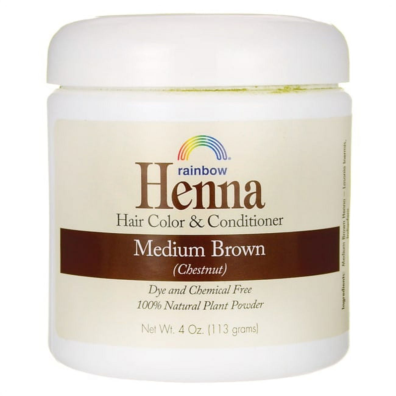 Rainbow Research Henna Hair Color and Conditioner Medium Brown Chestnut