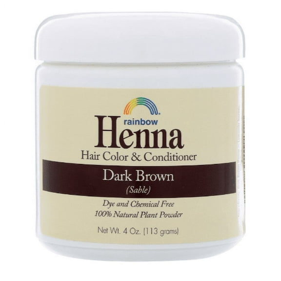 Henna Persian Hair Color Dark Brown - 4 oz. by Rainbow Research (pack of 2)