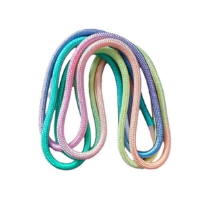 Rainbow Rhythmic Gymnastics Rope, Braided Training Rope for Gymnastics, Dance, Skipping, PE Classes and Sports Practice