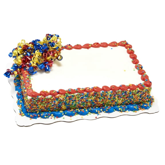 Rainbow Ribbons Sheet Cake