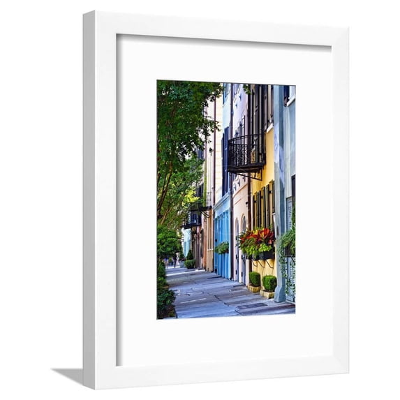 Rainbow Row III Charleston, South Carolina, Scenic World Culture Framed Art Print Wall Art by George Oze Sold by Art.Com