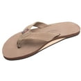 thumbnail image 1 of Rainbow Sandals Women's Shoes Bottom Soles Single Layer Flip-Flops, Medium Dark Brown, 6.5-7, 1 of 5