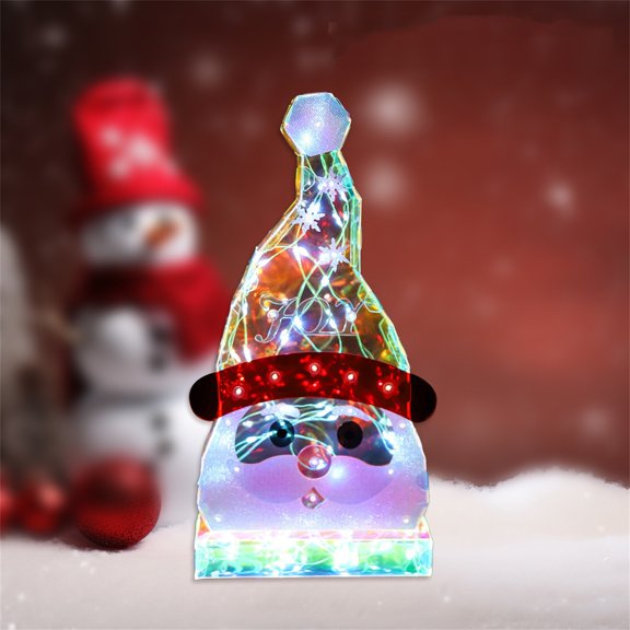 Rainbow Santa Claus LED Light with Colorful Luminous Design for Outdoor and Indoor, Perfect for Christmas Decorations and Holiday Party-as show