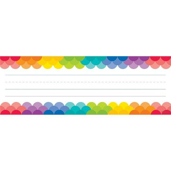 Rainbow Scallops Name Plates - 6 Each