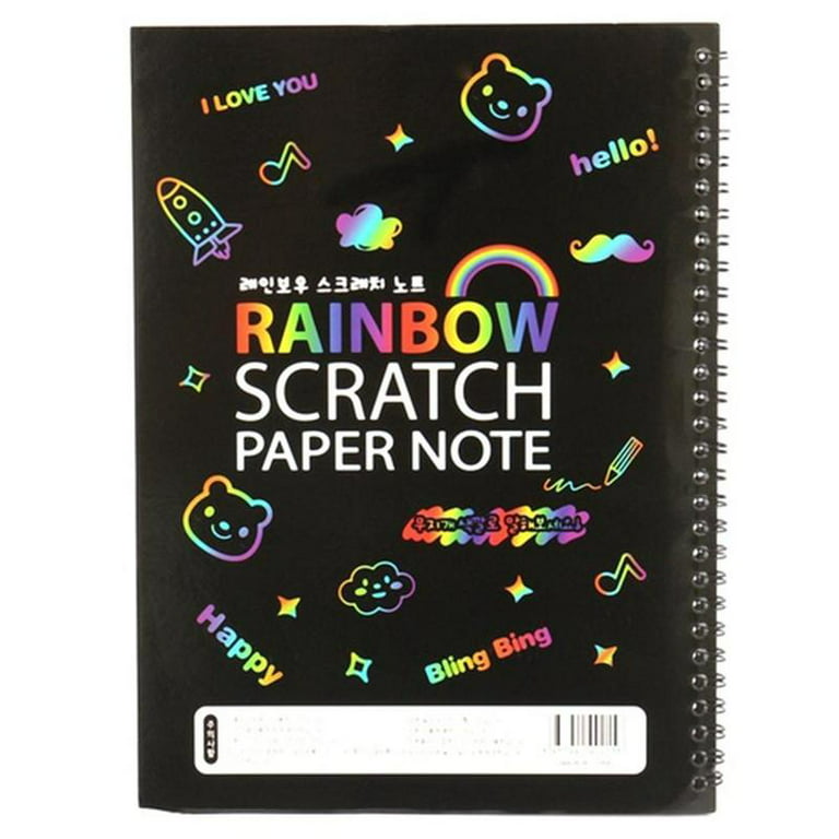 100 Sheets of Rainbow Scratch Paper Art Set with 10 Wooden Stylus and 4  Stencils for Kids DIY Christmas Crafts - China DIY Scratch Notebook and  Rainbow Scratch Paper Art Set price