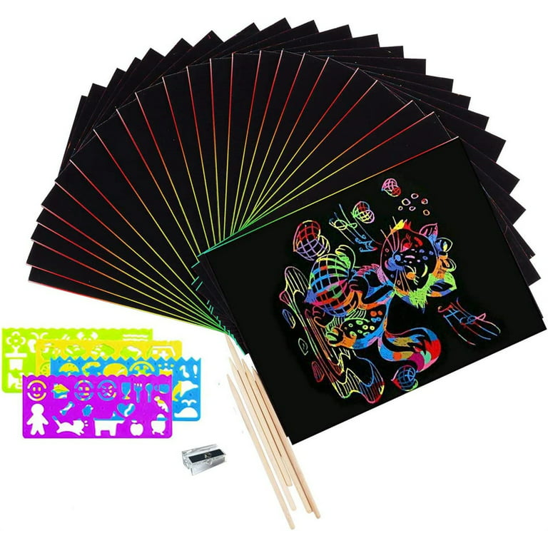 https://i5.walmartimages.com/seo/Rainbow-Scratch-Paper-Art-Kids-Kids-Painting-Combo-Set-50-Sheets-Off-Craft-Supplies-Kits-Doodle-Pads-Boards-5-Wooden-Stylus-4-Drawing-Rulers-1-Pencil_97734fa8-8117-467c-baf2-f25af172205e.bc45cece6e9a7ce96af8c66180ebf326.jpeg?odnHeight=768&odnWidth=768&odnBg=FFFFFF