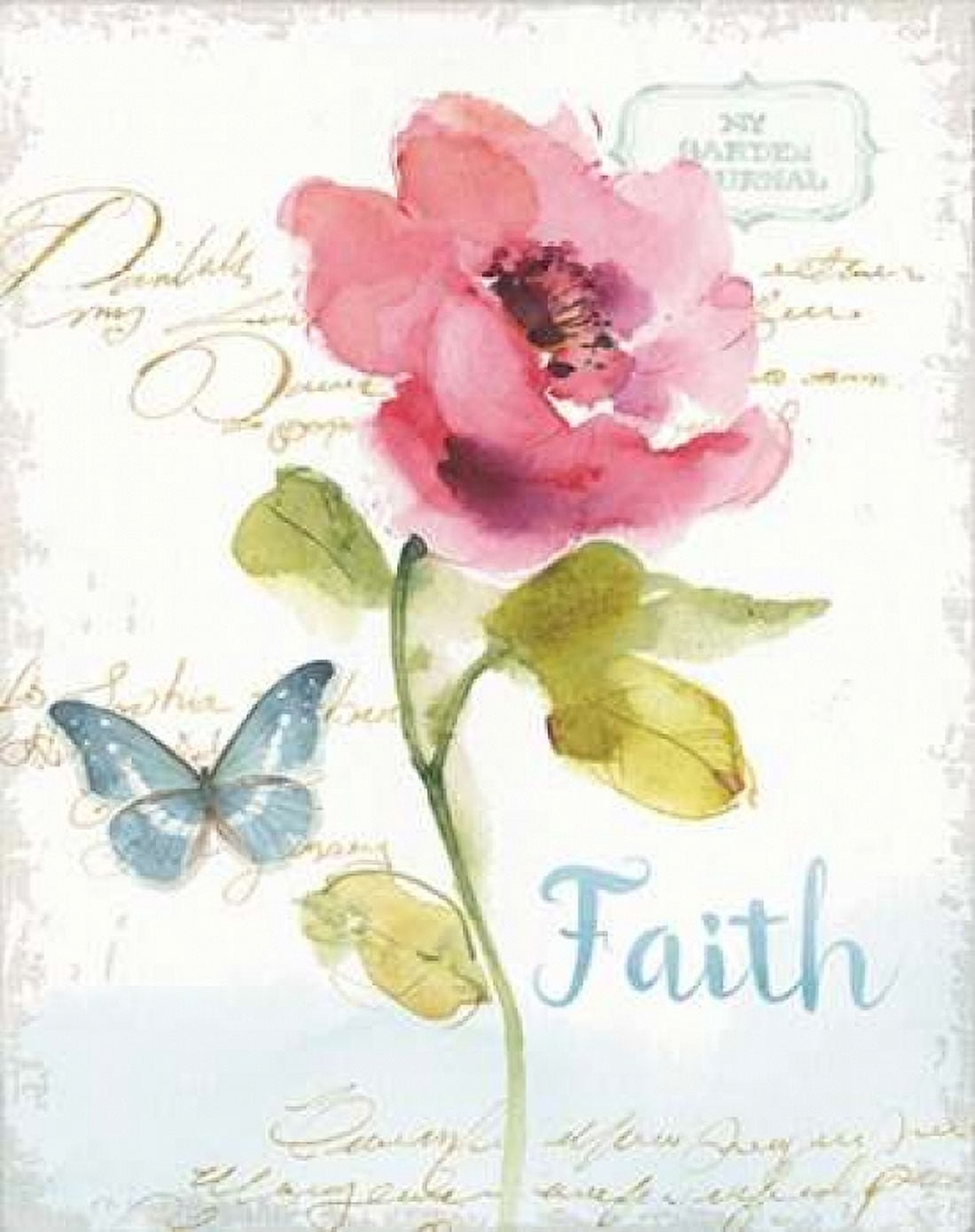 Rainbow Seeds Floral VI Faith Canvas Art - Audit Lisa (22 x 28)