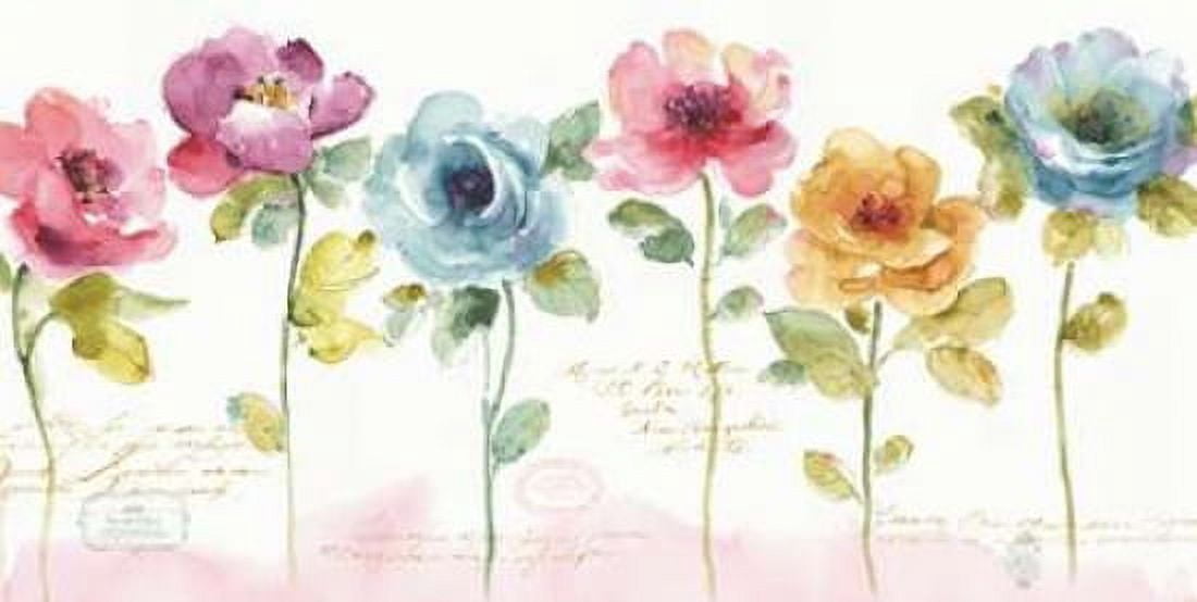 Rainbow Seeds Loose Floral V Canvas Art - Audit Lisa (10 x 20)