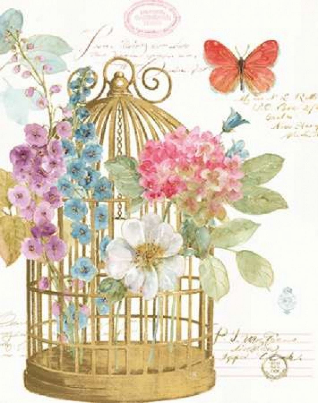 Rainbow Seeds Romantic Birdcage II Canvas Art - Audit Lisa (22 x 28)