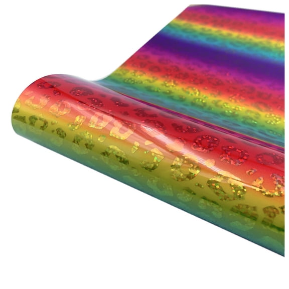 Rainbow Self-Adhesive Vinyl Roll (12 X 7.8 Inches) – Waterproof, Permanent Craft Vinyl For Decals, Cricut Stickers, And Diy Projects
