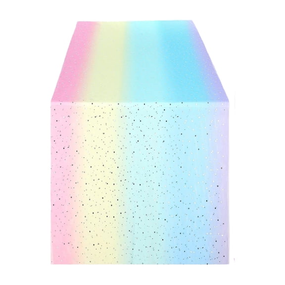 Rainbow Sequin Gauze Table Runner Colorful Sparkle Mesh Table Decoration for Birthday Party Wedding Banquet Supplies
