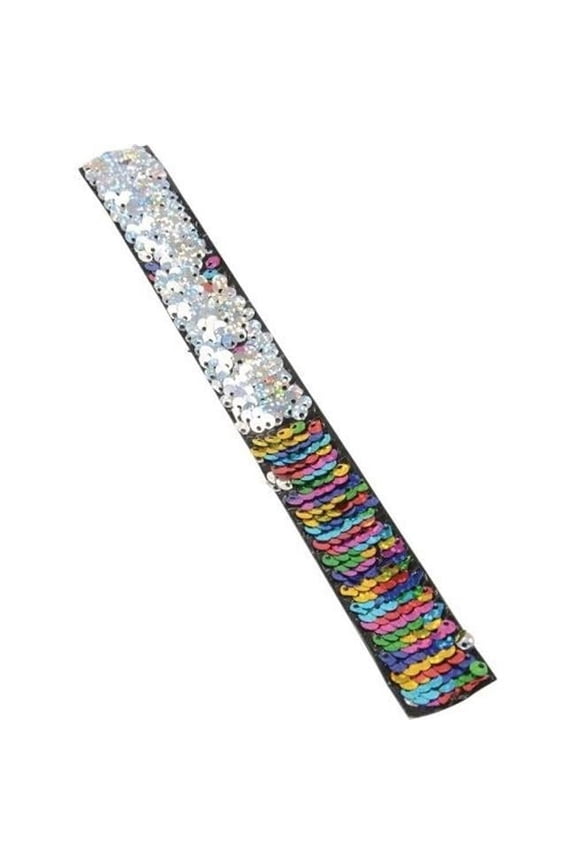 Rainbow Sequin Slap Bracelet - 24 Piece