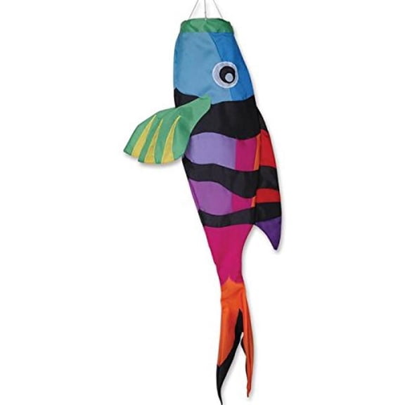Rainbow Sergeant Major Fish Windsock Hanging Decoration (52in)