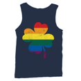 thumbnail image 1 of Rainbow Shamrock LGBTQ+ Pride and St. Patricks Day Blend Men's Tank Top, 1 of 3