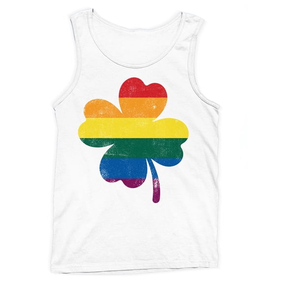 Rainbow Shamrock LGBTQ  Pride and St. Patricks Day Blend Men's Tank Top
