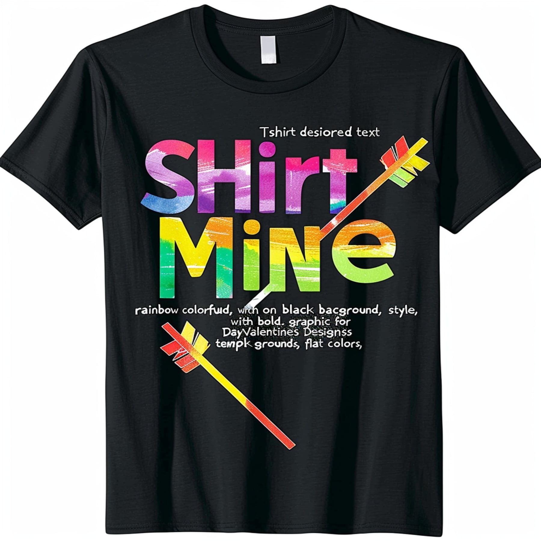 Rainbow 'She's Mine' Arrow Valentine's Day TShirt Design Bold Vibrant ...