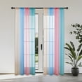 thumbnail image 1 of Rainbow Sheer Curtains | Ombre Colorful Rod Pocket Semi-Sheer Gauze Voile Drapes for Living Room Bedroom Patio | 55 x 63 Inches, 1 of 6