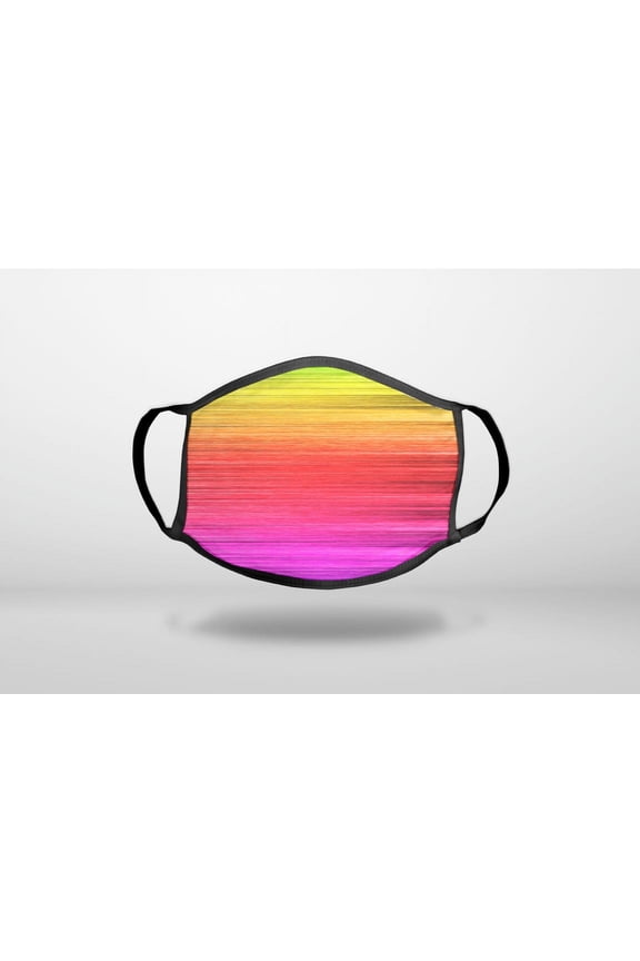 Rainbow Shimmering Lines - 3-Ply Reusable Soft Cloth Face Covering, Unisex, Cotton Inner Layer