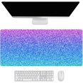 thumbnail image 1 of Rainbow Shine Glitter Desk Mat, Desk Accessory, Cute Workspace, Trendy Workspace, Trendy, 35.4x15.7in Large Gaming Mouse Pad, Cute Desk Topper, Pretty Desk Pad, 1 of 6