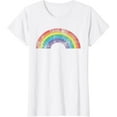 thumbnail image 1 of Rainbow Shirt Vintage 80's Retro Style Gift Short Seelve T-Shirt, 1 of 3