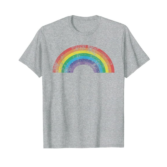 Rainbow Shirt Vintage 80's Retro Style Women Men Girls Gift T-Shirt Funny Cute Coloful Tshirt Rainbow