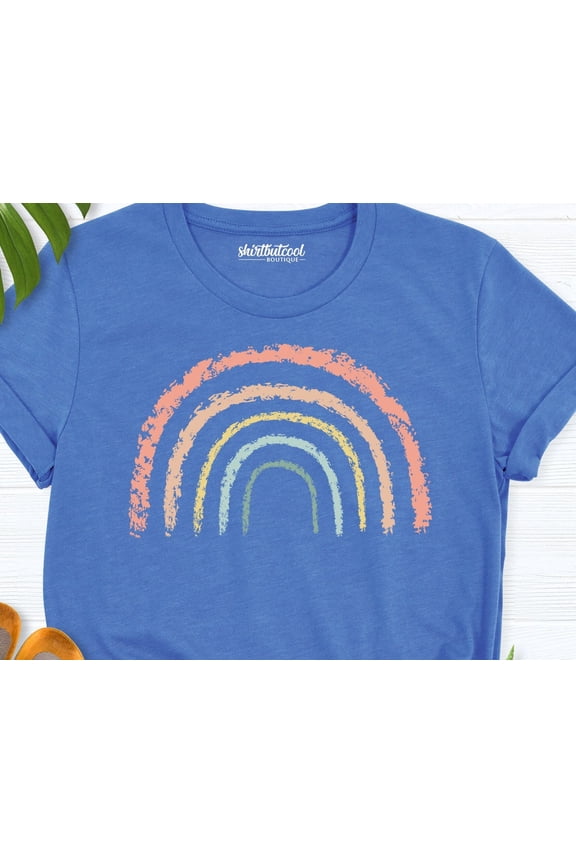 Rainbow Shirt Women, Retro Rainbow Shirt, Cute Rainbow Shirt, Boho Rainbow Shirt, Love Rainbow Shirt, Girl Birthday Tees,Women Graphic Shirt TSHIRT All Size S-5XL