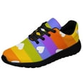 thumbnail image 1 of Rainbow Shoes, Unisex Fashion LGBT Sneakers for Men Women Black Size 7, 1 of 7