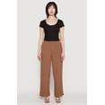 thumbnail image 1 of Womens Airy Crepe Knit Wide Leg Dress Pants, 1 of 5